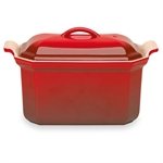 Terrine couvercle et presse 19 cm cerise Le Creuset